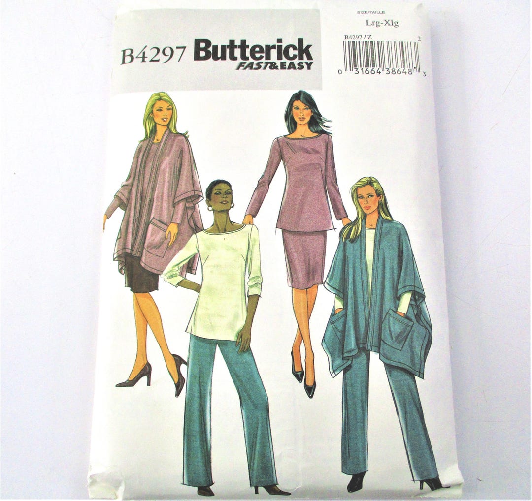 Butterick Misses Jacket Top Skirt and Pants Sewing Pattern Size L and ...
