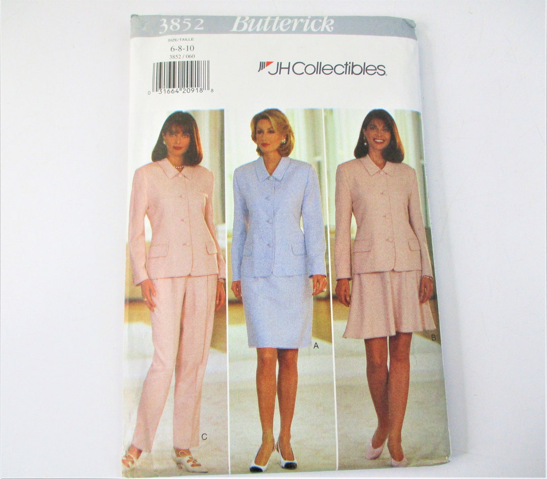 Butterick Misses Jacket Skirt and Pants Pattern Size 6 8 10 PT1610 - Etsy