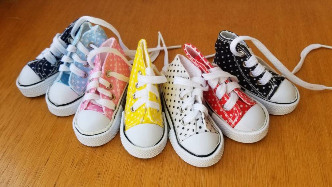 Hightop Polka Dot Basketball Shoe for Finouche Maru Helen Etsy
