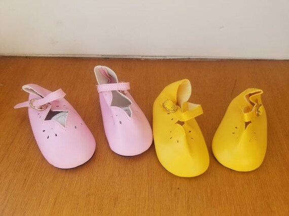 Scarpe per bambini rosa gialle 95mm bambola kidz n cats