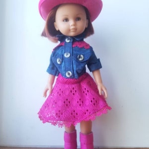 Outfit clothing COWBOY COWGIRL pink doll les chéries corolle paola reina amigas mini maru Vestida de Azul ruby red fashion friends
