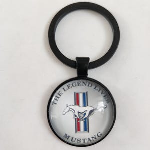 Ford Mustang Black Horse Car Key Ring