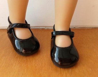 Chaussure noir pour poupée corolle poupon bebe 36 et 42 cm pour pieds de 6 cm environ