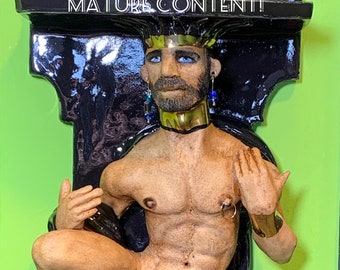 Art gay original | sculpture masculine | figurine masculine | statue du corps de l'homme | art queer | LGBTQ | cadeau d’intérêt gay | hommes gais | fantaisie gay