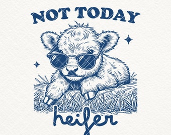 Funny Highland Cow SVG PNG: Retro Western Design (Digital Download)