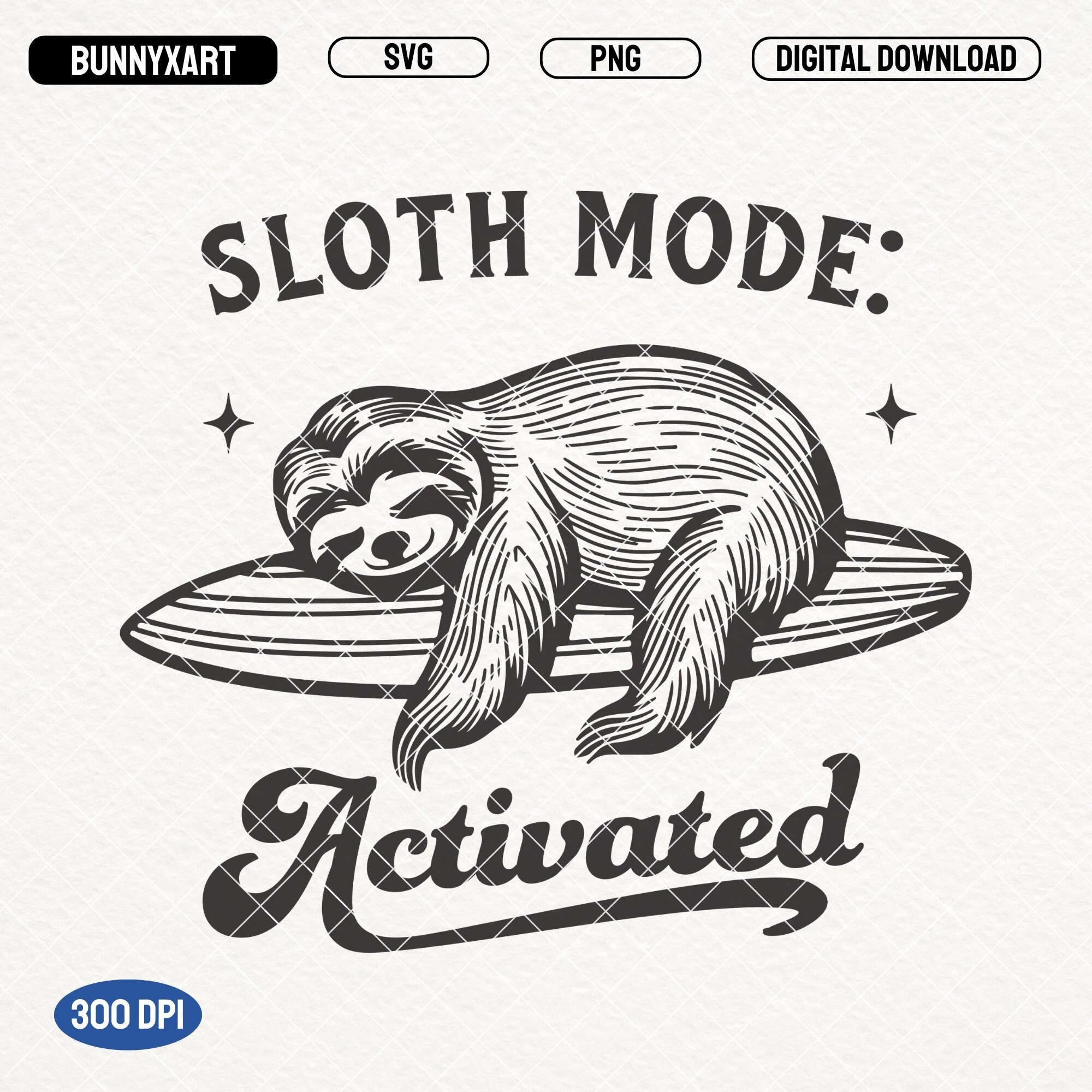 Sloth Mode Activated SVG PNG: Funny Summer Beach Design (digital ...
