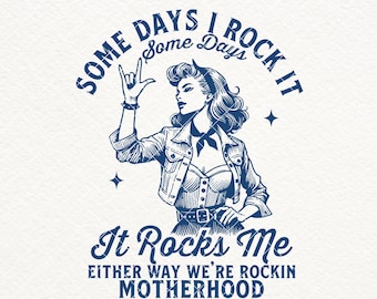 Rocking Mama SVG PNG, Funny Retro Mom Life (Digital Download)