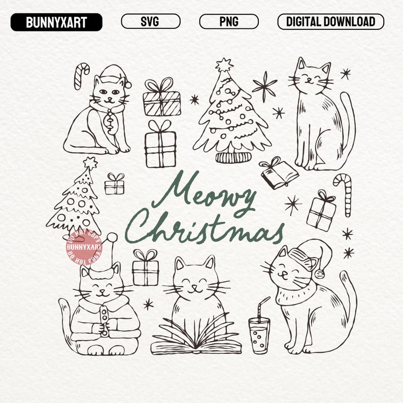 meowy christmas svg png, cute cat christmas clipart, funny holiday cat lover shirt design, festive kitty svg digital download, christmas cat svg png for shirts mugs cards, santa hat cat christmas design, adorable kitty christmas clipart for crafters, meowy christmas svg for cricut silhouette, pet lover christmas svg png, holiday cat illustration digital art, cat lover christmas shirt svg, cute kitty holiday clipart design, meowy christmas cat svg for festive decor