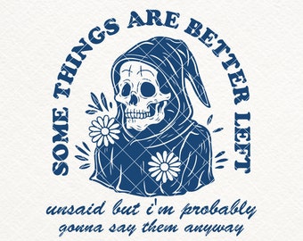Funny Skeleton SVG, Snarky Retro Design (Digital Download)