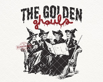 Esqueletos de Halloween de Golden Ghouls SVG PNG: Sublimación del escuadrón femenino