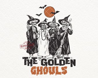 Diseño de Halloween de Golden Ghouls: SVG PNG retro femenino