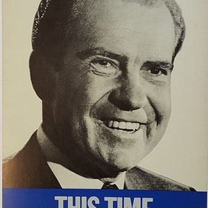 Original 1968 Richard Nixon For President Campaign Poster