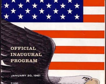 John F. Kennedy Inaugural Program Presidential Memorabilia