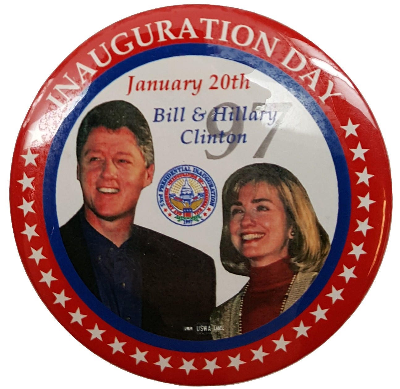 1997 Bill Clinton & Hillary Clinton Original Inauguration Day