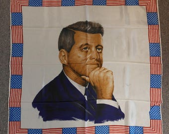 Original John F. Kennedy Commemorative Scarf By Maruzzella