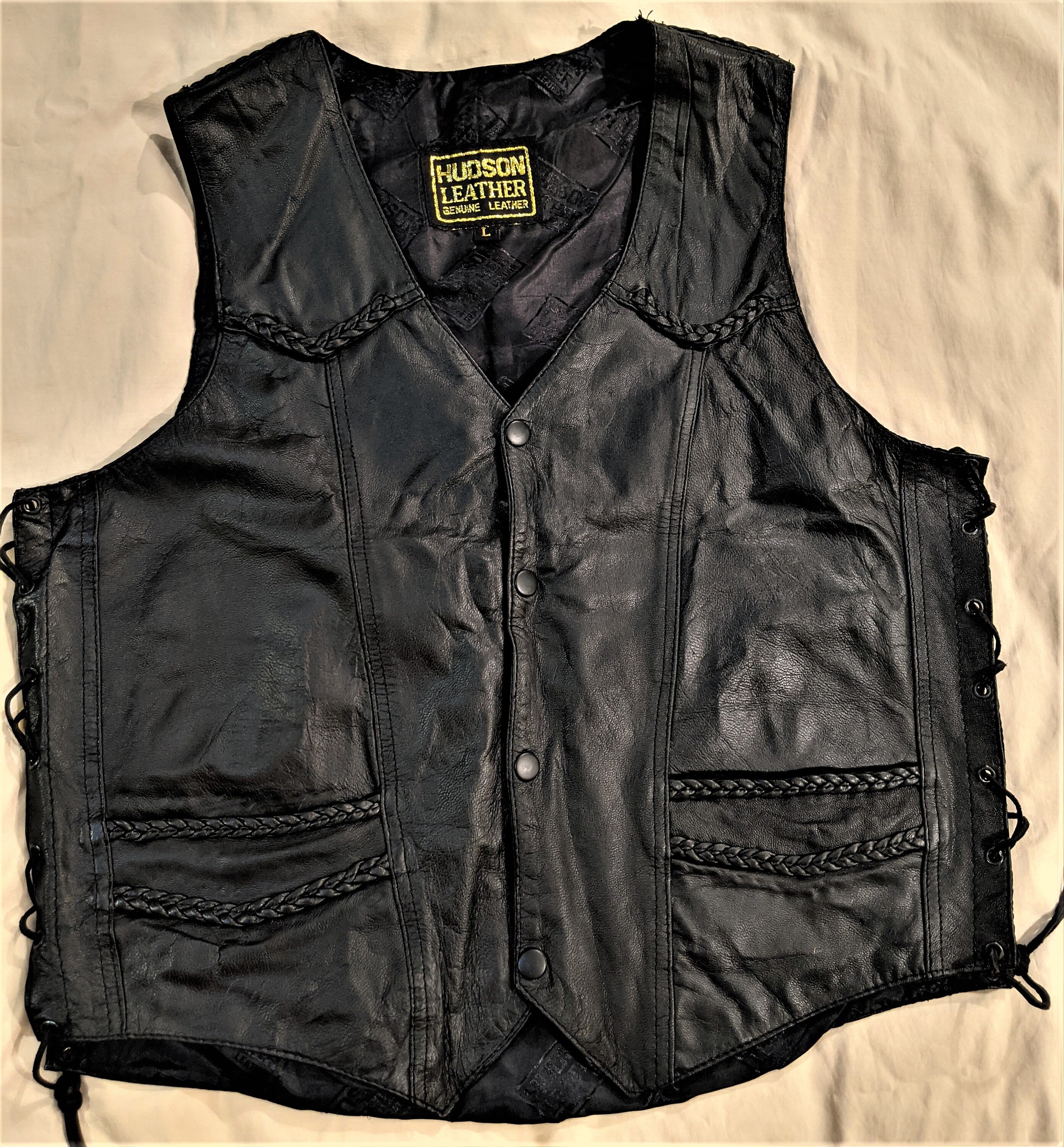 hudson leather vest