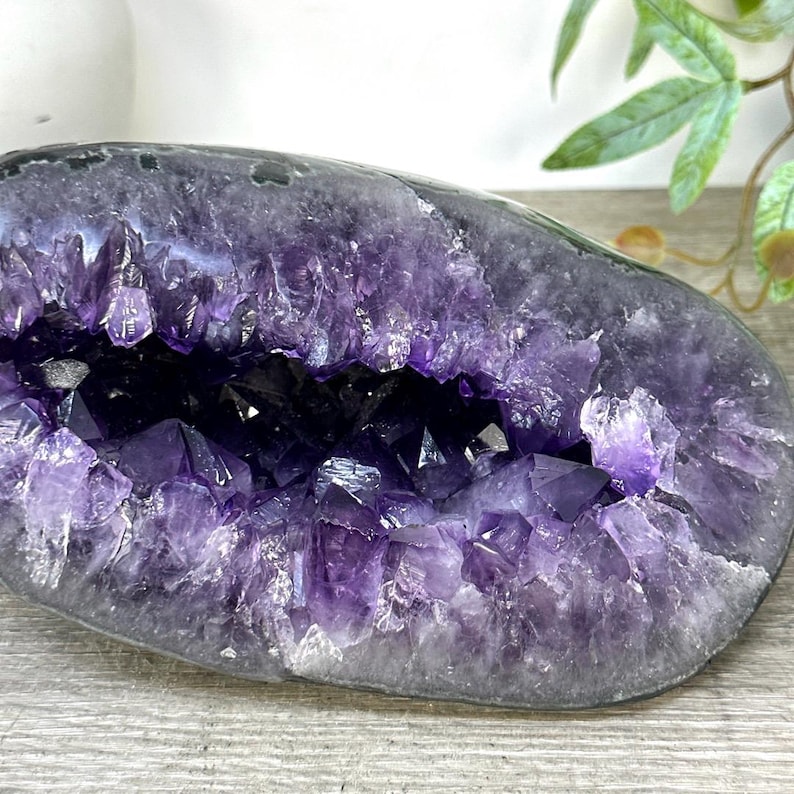 Large Amethyst Stone Geode With Polished Agate Shell, STGE0085 - Etsy ...