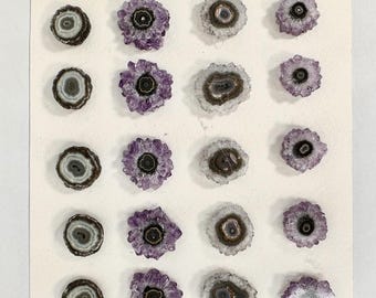 High-Quality Amethyst, Quartz & Jasper Stalactite Slices for Jewelers - Wholesale Bulk Pack -  STS0058