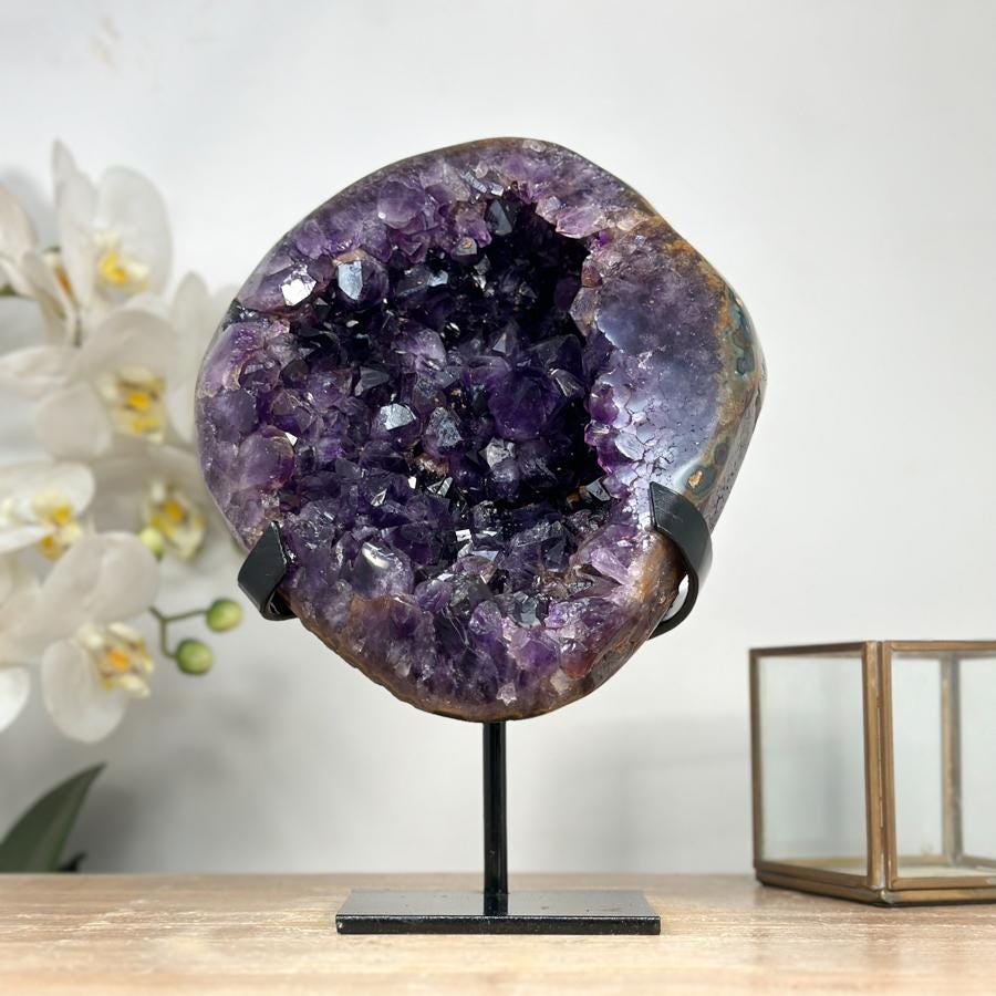 Uruguayan Amethyst Cluster with Deep Purple Large Crystals -  MWS1992