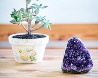 Amethyst Crystal Cathedral Geodes - Natural Healing Stone, Perfect Holiday Gift, Elegant Rigid Box Included!