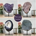 Outstaning Minerals with Stand Selection, Pick Your Favorite piece from the List - Amethyst, Rainbow Amethyst, Agate, Jasper - MWS-G16 product logo