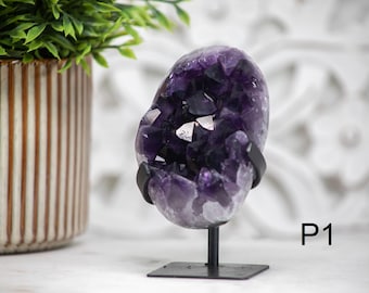 Outstaning Minerals with Stand Selection, Pick Your Favorite piece from the List - Amethyst, Rainbow Amethyst, Agate, Jasper - AWS-G5