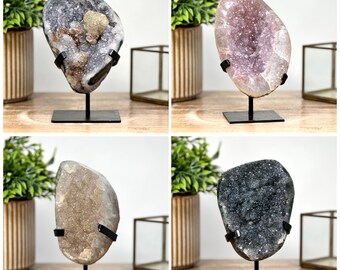 Pick Your Favorite piece from the List. Outstanding Minerals with Stand Selection,  - Amethyst, Rainbow Amethyst, Agate, Jasper - MWS-G10