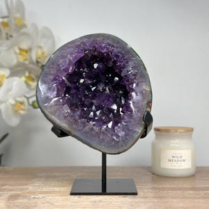 Gorgeous Natural Amethyst Geode with Large Deep Purple Crystals -  MWS1640