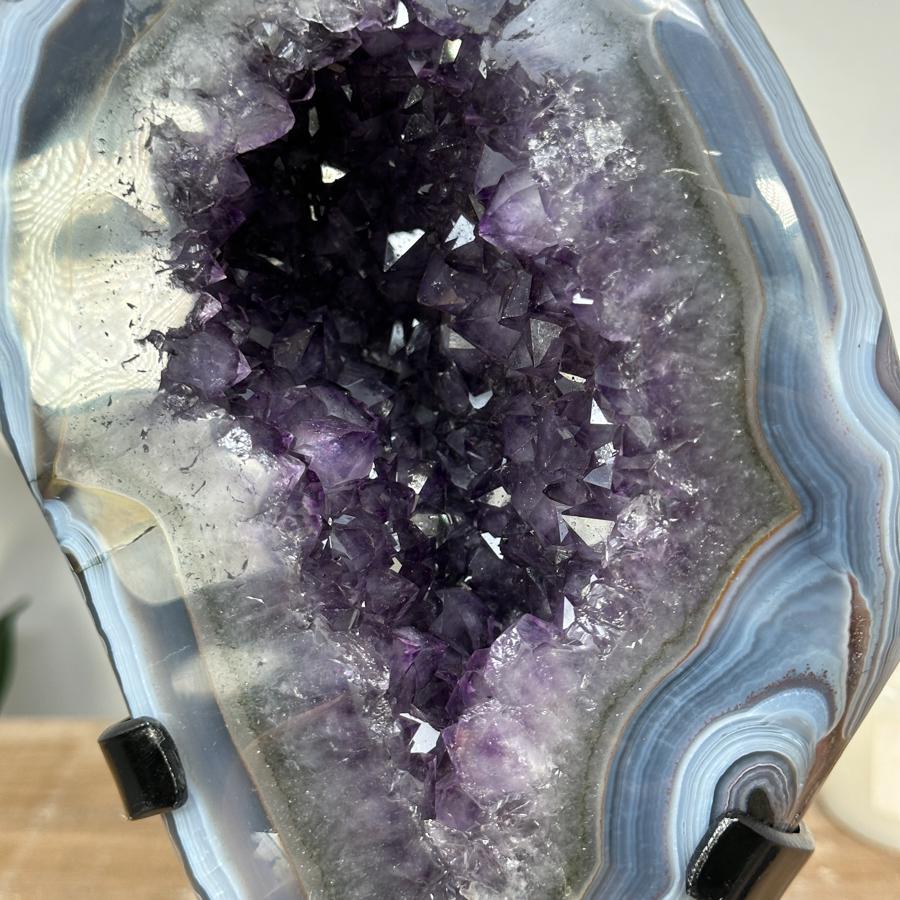 素晴らしい天然ブルーアゲート＆アメジストジオード - MWS1385 - Etsy 日本