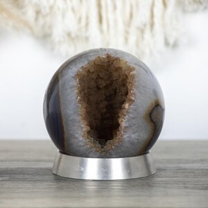 4.7 in Agate & Galaxy Quartz Stone Sphere -  SAG0098