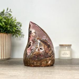Red Jasper Stone Flame Carving | FST0167
