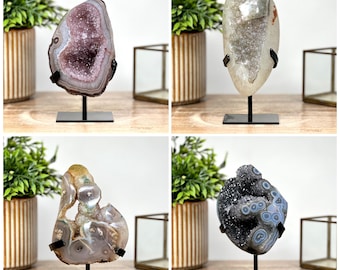 Pick Your Favorite piece from the List. Outstanding Minerals with Stand Selection,  - Amethyst, Rainbow Amethyst, Agate, Jasper - MWS-G9