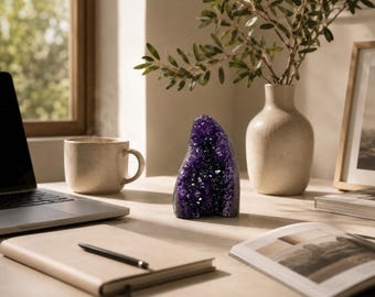 Hand Selected Uruguayan Amethyst Cathedral | Natural Statement Piece for Your Workspace