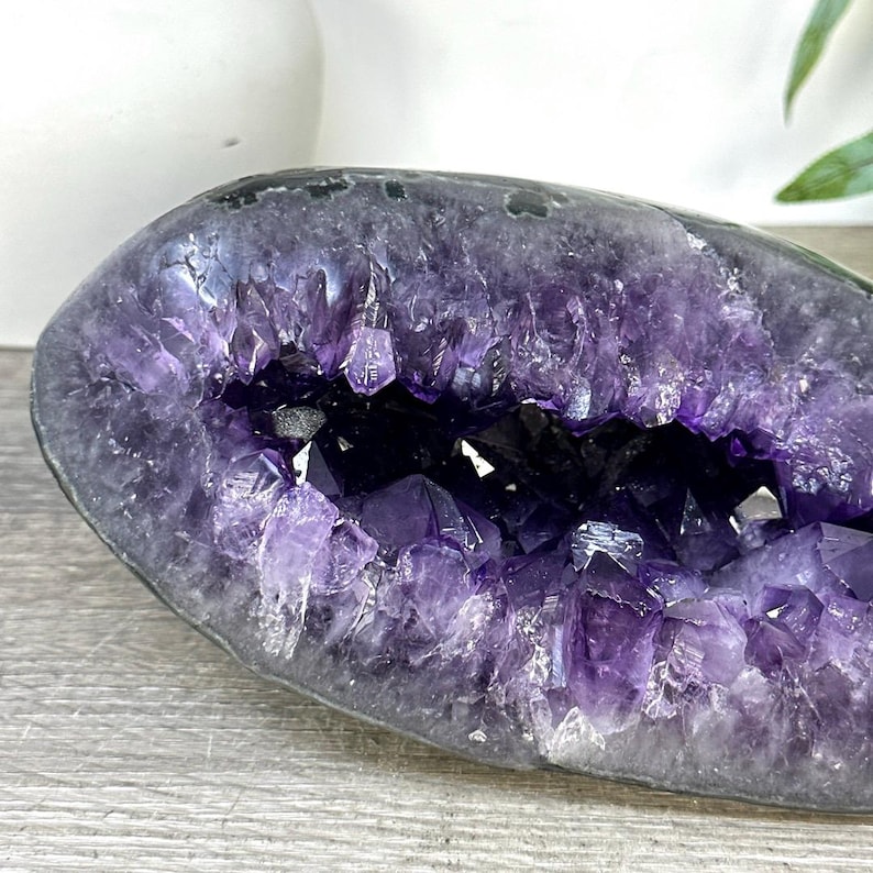 Large Amethyst Stone Geode With Polished Agate Shell, STGE0085 - Etsy ...