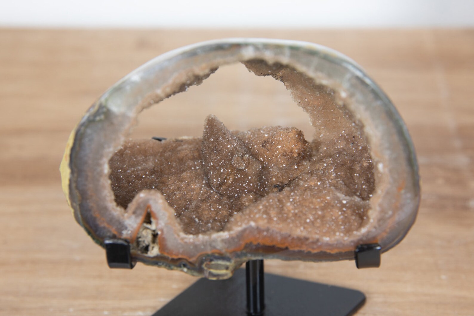 Druzy Agate Geode with Calcite Crystal MSP0250 Etsy