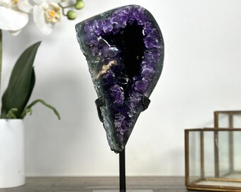 深紫色の天然アメジストジオード - MWS2262 - Etsy 日本