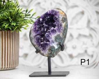 Outstaning Minerals with Stand Selection, Pick Your Favorite piece from the List - Amethyst, Rainbow Amethyst, Agate, Jasper - AWS-G3