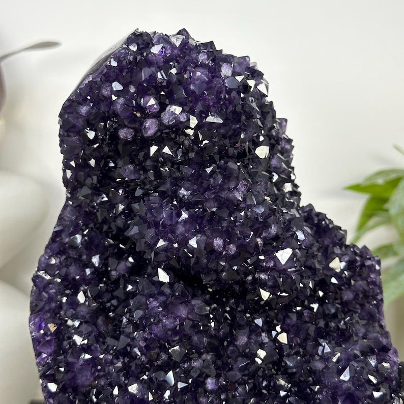 A Grade Natural Amethyst Crystal Specimen on Metal Stand - MWS3390 ...