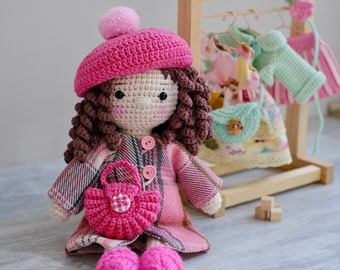 Gift for baby girl, Birthday handmade doll, Doll collector gift, Doll with clothes, Doll accessories, Unique gift - [M size]