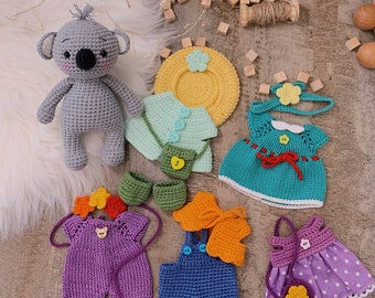 Handmade plush toy gift for kids, Stuffed toy with clothes, Stuffed koala toy, Koala nursery, Koala gifts, Kids gifts girl, Christmas gift
