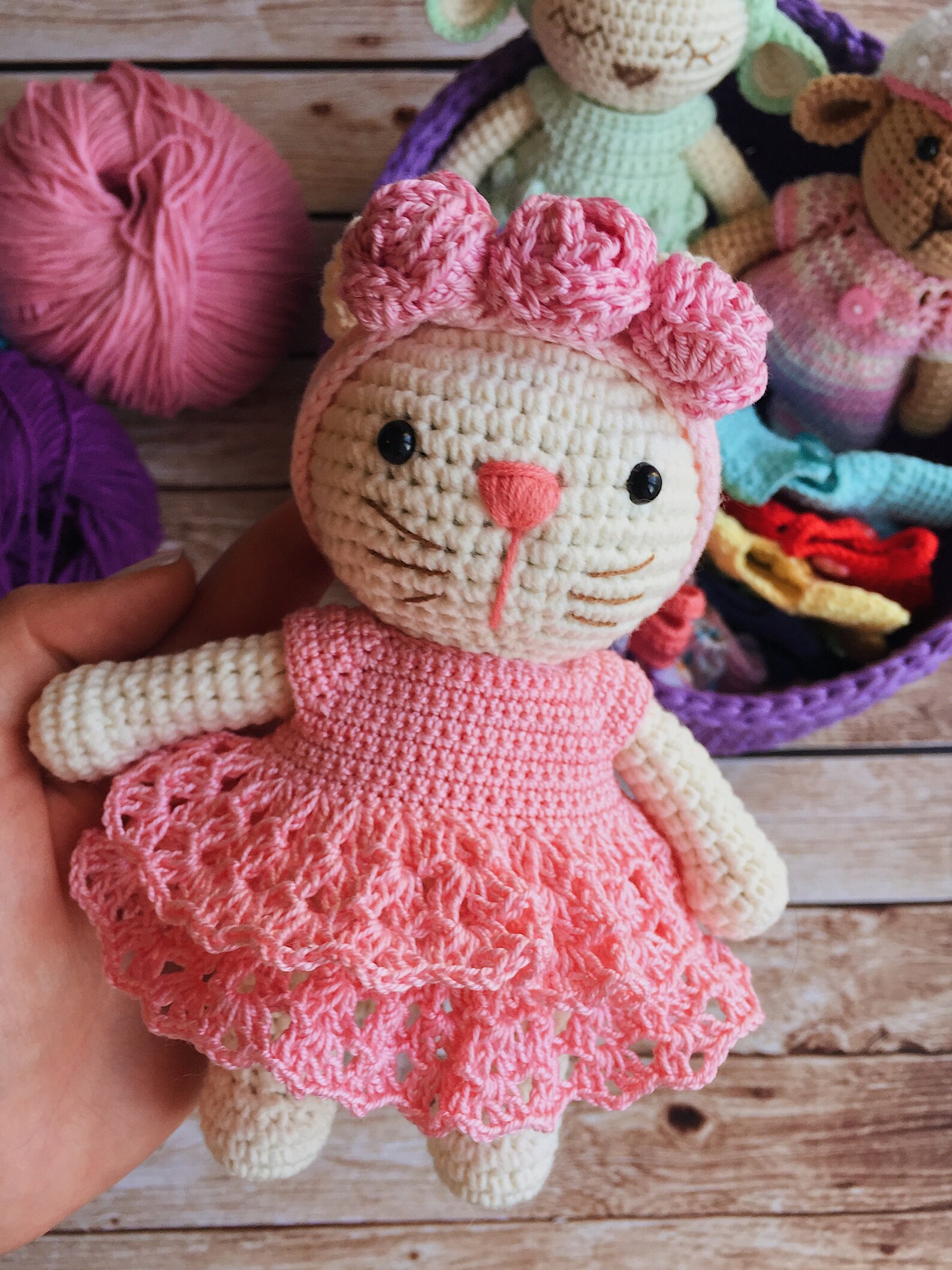 Crochet Animal Gift Box Baby Girl Gift Baby Shower Gift Etsy