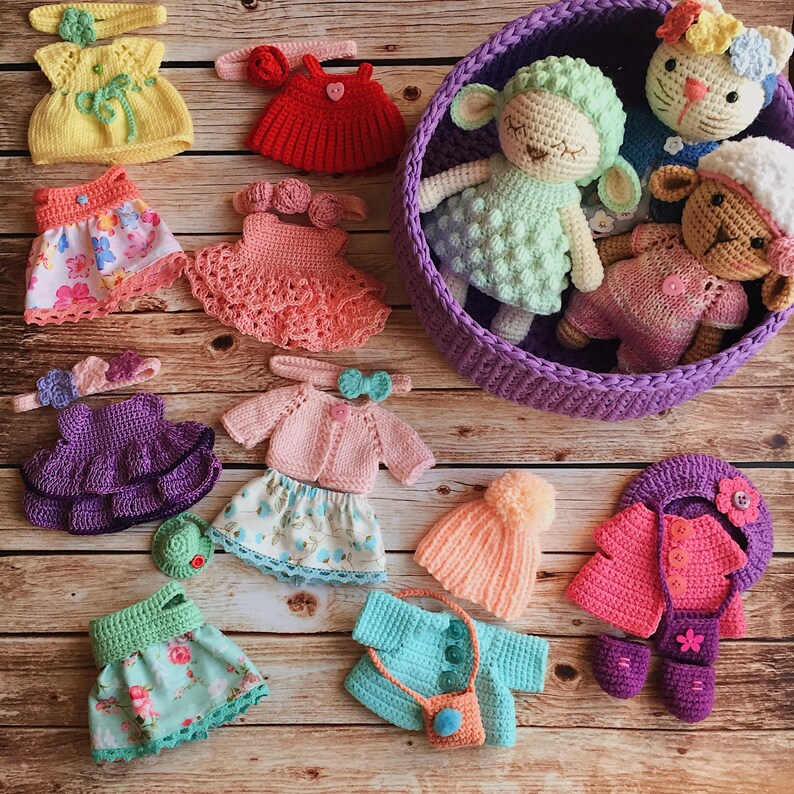 Animals with clothes and accessories Stuffed animal toys Etsy