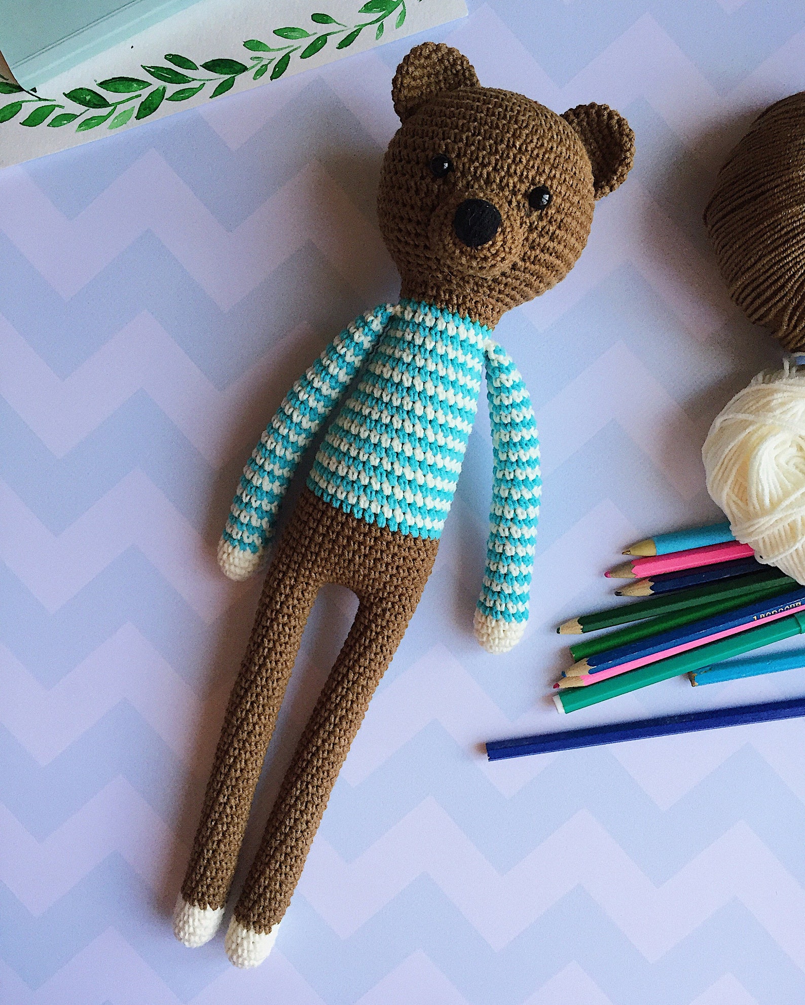 Crochet Bear Plush Toy/amigurumi Animal Toys/stuffed Toy for Etsy