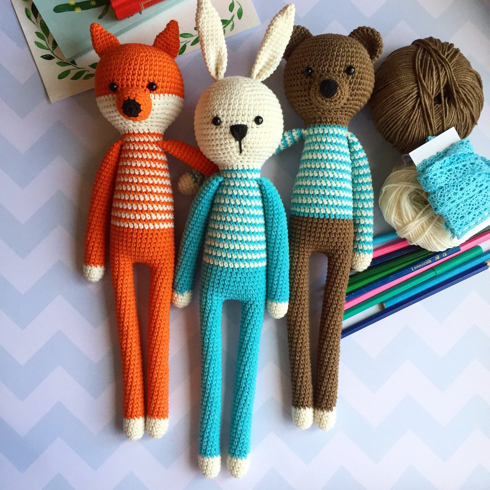 Crochet Bear Plush Toy/amigurumi Animal Toys/stuffed Toy for Etsy