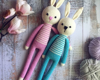 Crochet bunny/Bunny toy/Amigurumi animal/Stuffed animals/Baby gift/Bunny nursery/Plushie/Plush bunny/Nursery decor/Newborn toy/Stuffed bunny