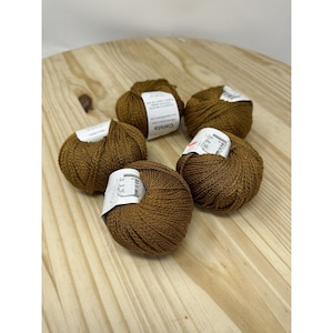 Set 5 Calista Classic Elite Garne Mercerized Cotton 50g/142yds Braun 3450