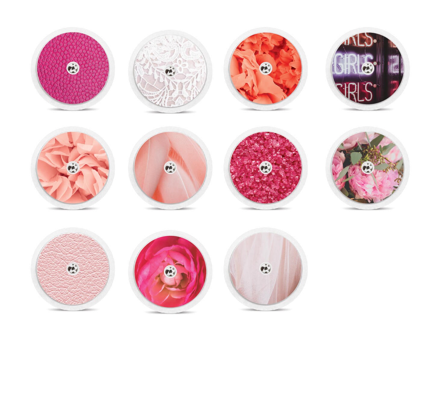 Freestyle Libre Sensor Stickers: Pink themed
