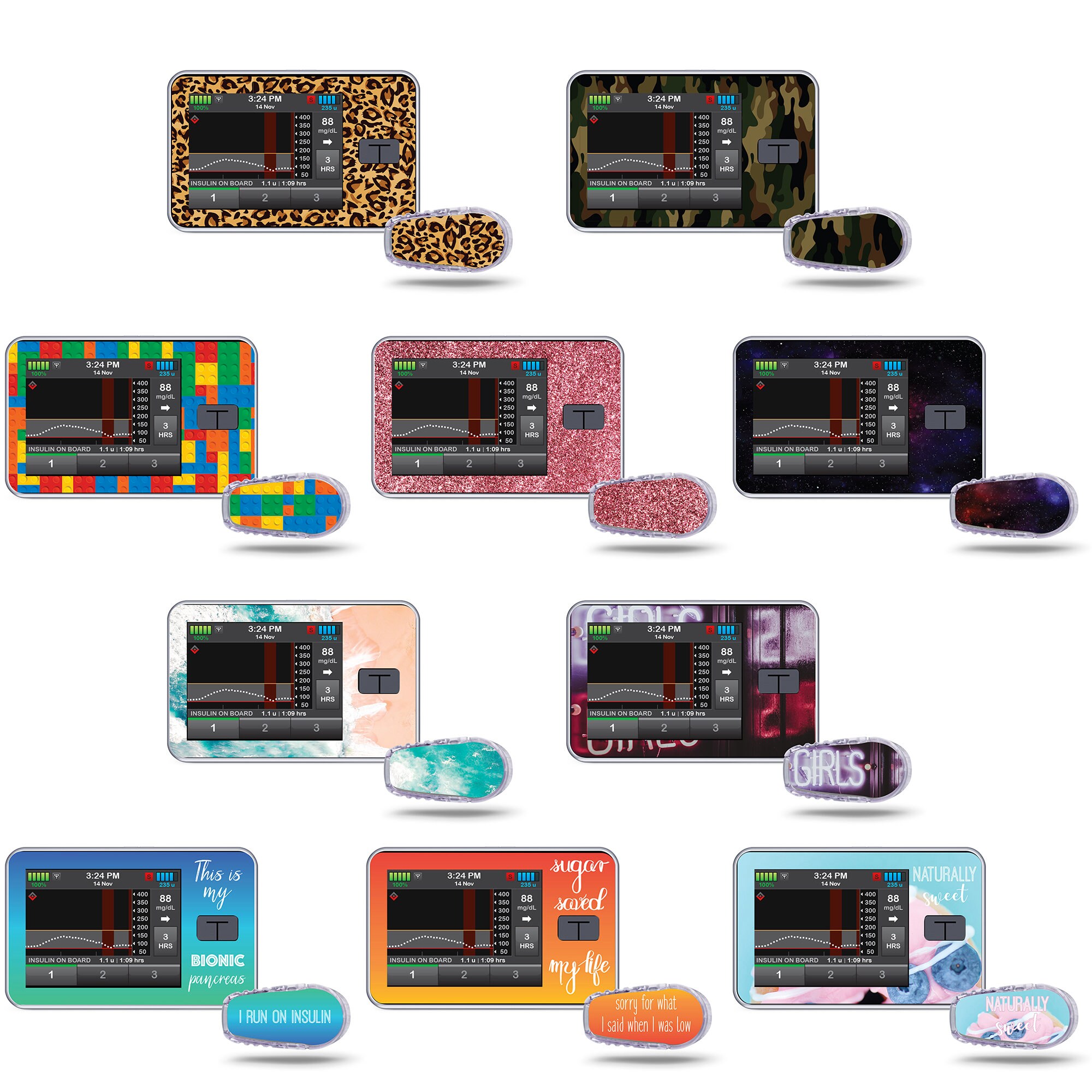 Tandem & Dexcom G6 Sticker Sets