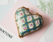 Vintage Porcelain De Paris, Vintage French Porcelain, Vintage Heart Box, Heart Ring Box, Valentines Day Gifts, Vintage Heart, Gifts for her
