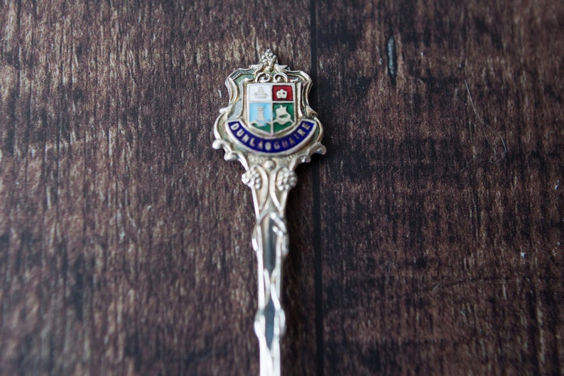 Vintage Silver Tea Spoon Vintage Wedding Gift 145 Irish Silver plated /& Enamel Spoon Dunlaoghaire Souvenir Collectors spoon